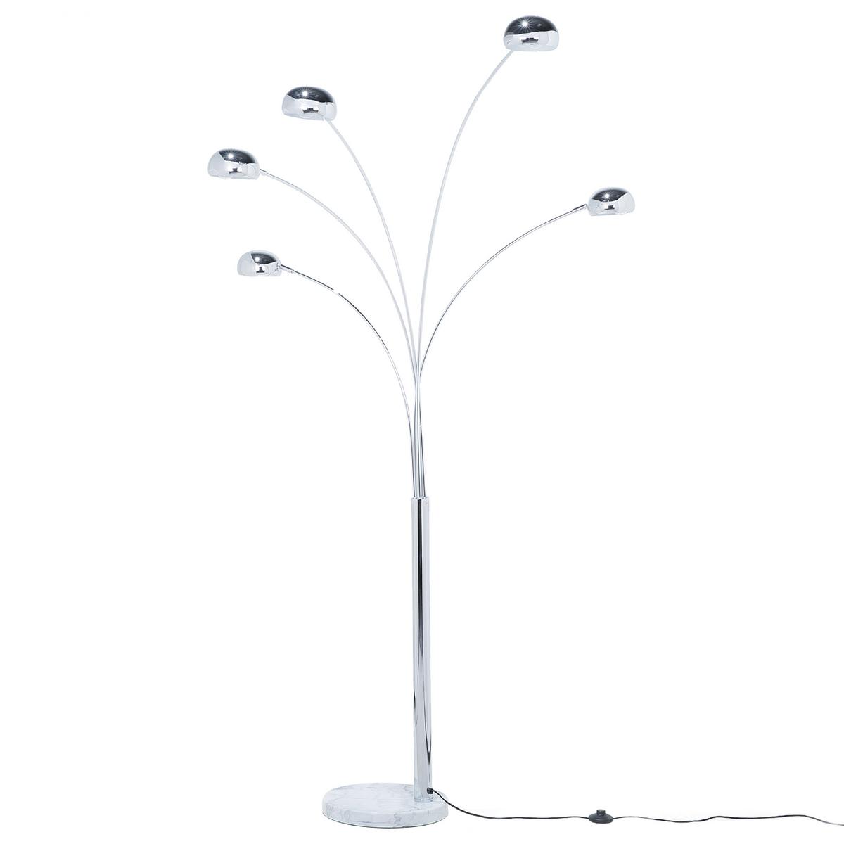 STEHLAMPE Flinders 100/100/212 cm - Silberfarben, Metall (100/100/212cm) - Beliani
