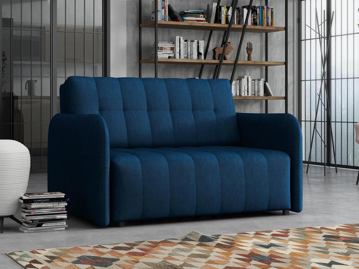 SCHLAFSOFA Viva Grand II - Schwarz/Dunkelblau, Holz/Kunststoff (125/85/95cm) - MIRJAN24