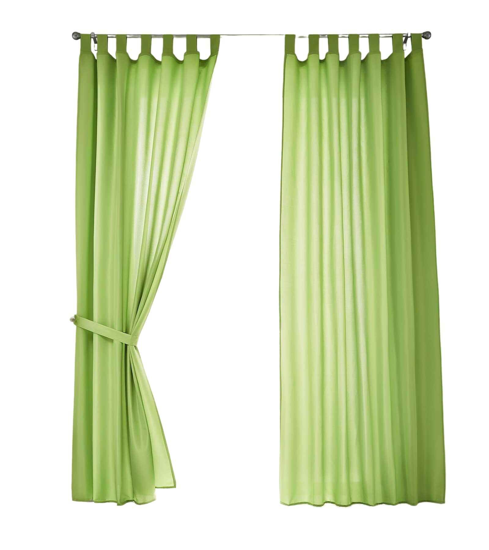 VORHANG 2ER SET POTSDAM HxB 245x140 cm Apfelgrün - Hellgrün, Textil (140/245cm) - Gardinenbox
