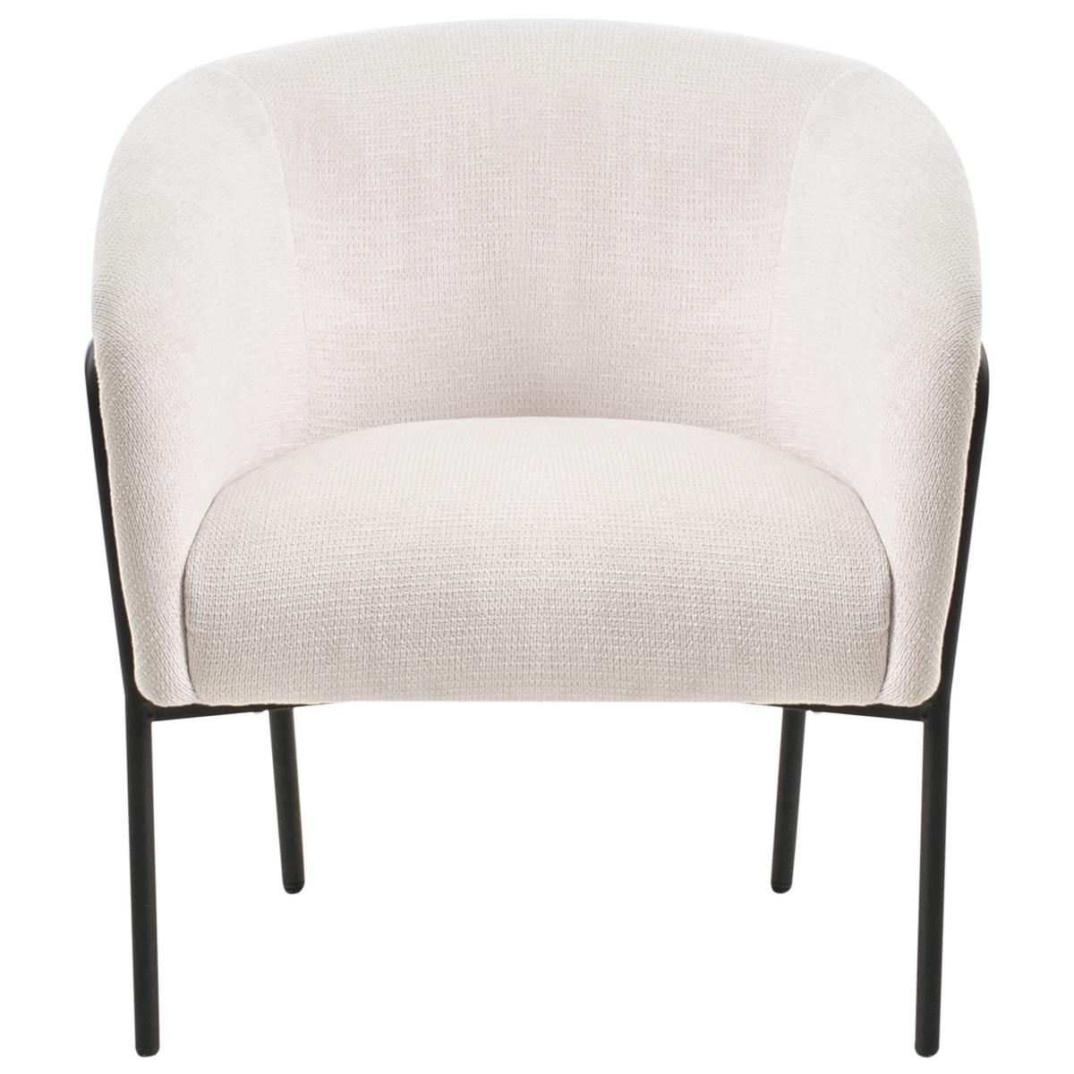 SESSEL Hellbeige Krossen - Beige/Schwarz, Textil (68/73/64cm) - Beliani