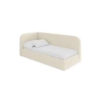 EINZELLBETT Jugendbett mit Bettkasten, Rechts - ELRY 80x200 Beige - Perlmutt, Holzwerkstoff/Textil (80/200cm) - ALTDECOR