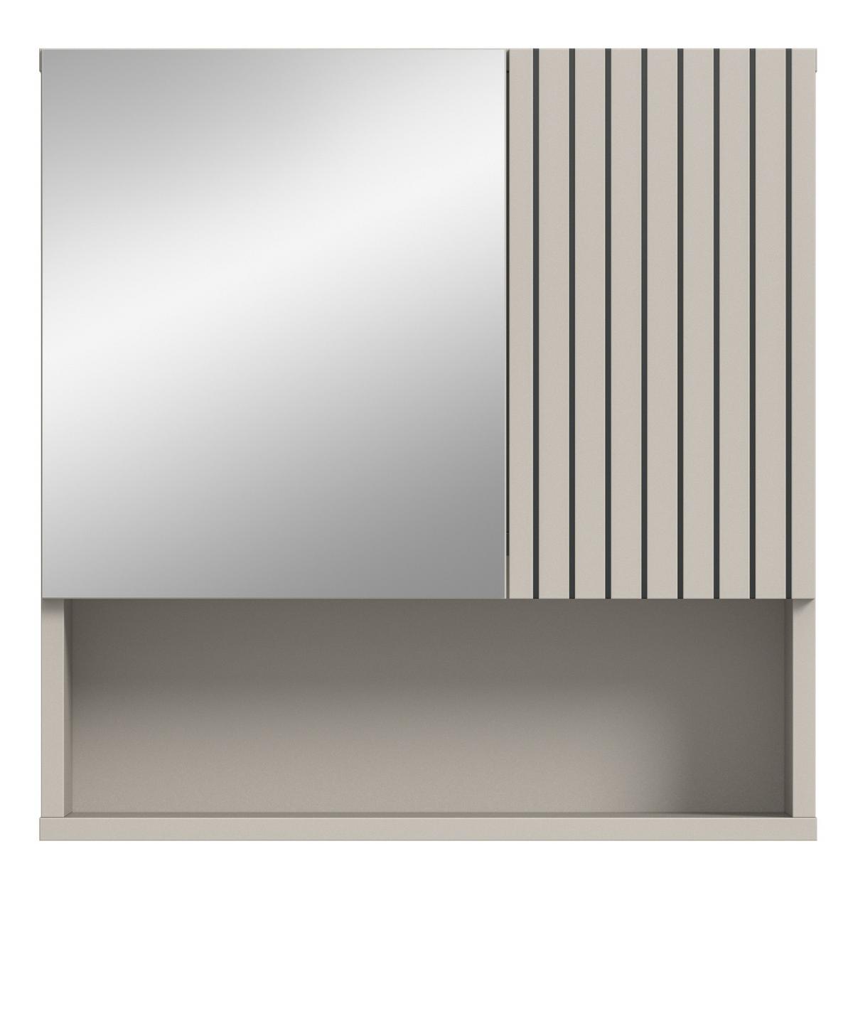 SPIEGELSCHRANK Kaschmir, Badschrank mit Spiegel 54 cm - Kaschmir, Glas/Holzwerkstoff (54/55/17cm) - Inn.Furn