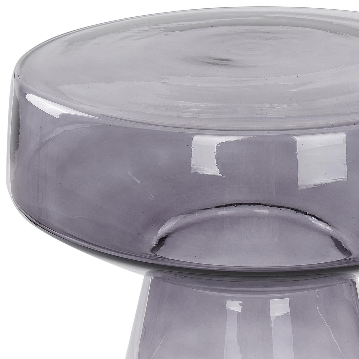 BEISTELLTISCH 2er-Set Rauchglas grau rund Laguna/Caldera - Grau, Glas (37/37/43cm) - Beliani