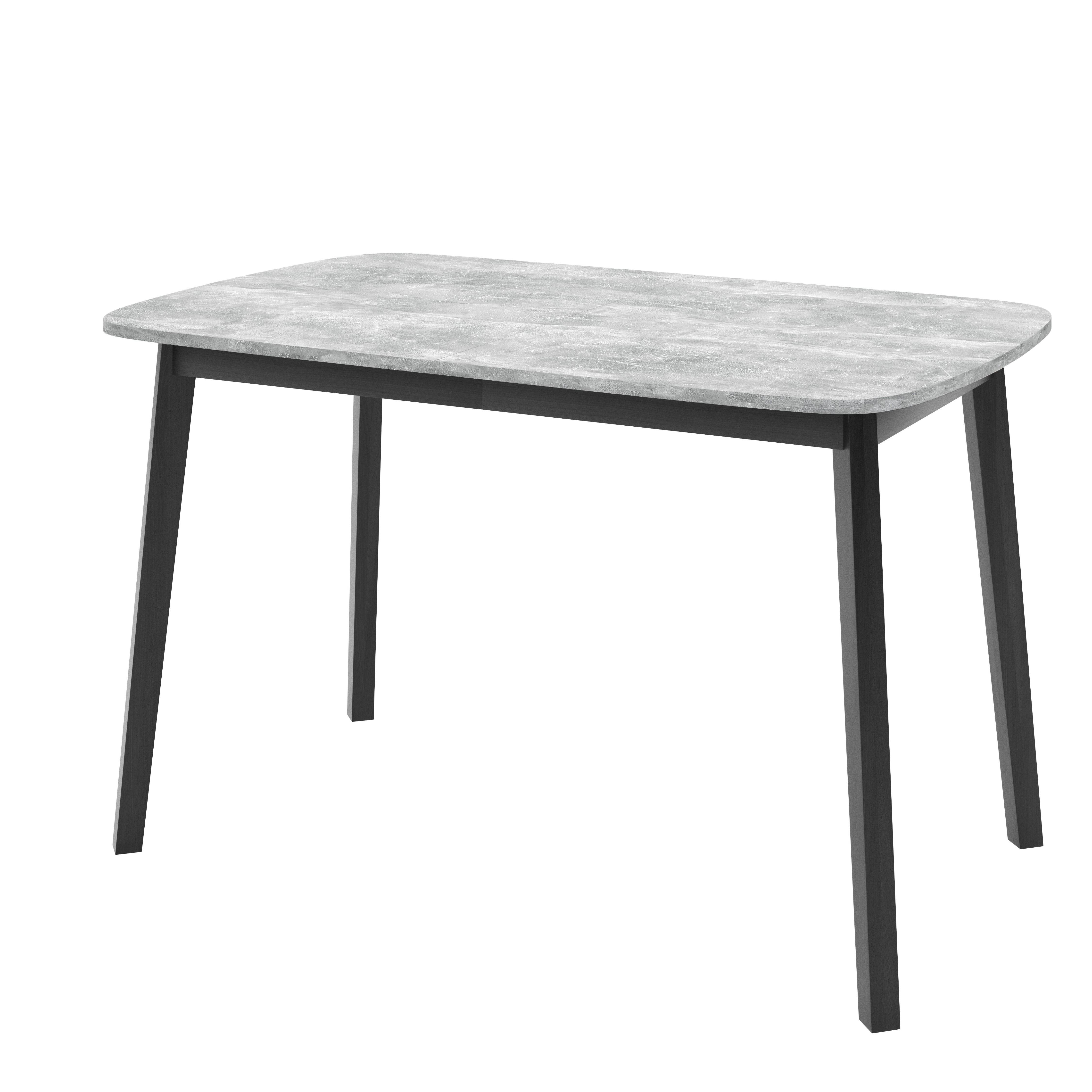 ESSTISCH NICO S Ausziehbar 130 - 170 / 80 x 77 cm - Schwarz/Grau, Holz (130/80/77cm) - MASSENO