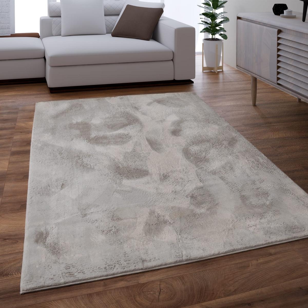 KURZFLORTEPPICH, einfarbig, aus Polyester, Grau, 160 x 220 cm - Grau, Textil (160/220cm) - KADIMA DESIGN