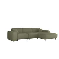 ECKSOFA Gloria In Artico - Grün, Holzwerkstoff/Textil (266/165cm) - Fun Möbel
