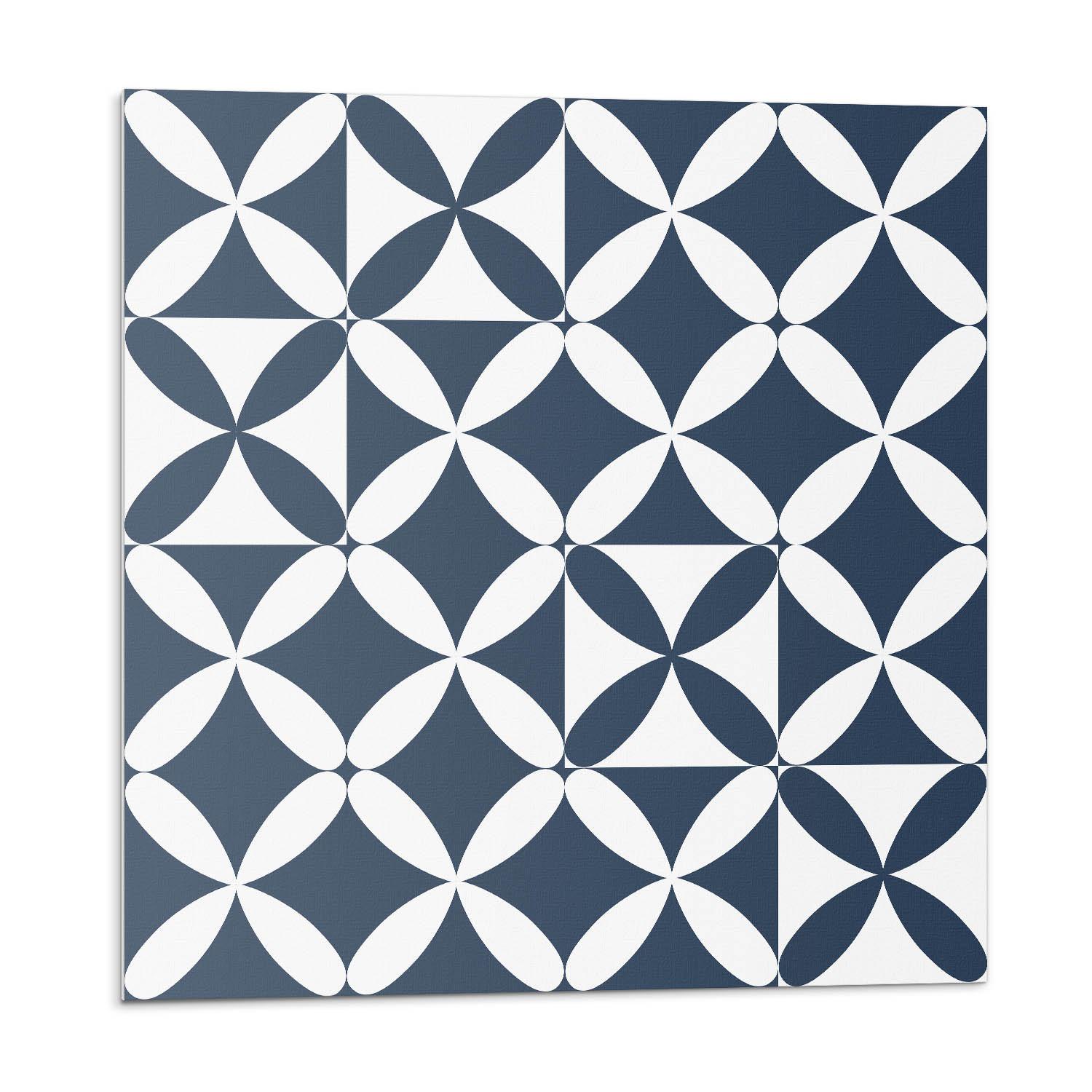WANDPANEEL 9 Stück 30x30 cm selbstklebend Stravelle - Blau, Kunststoff (30/1.6/30cm) - Wallfluent