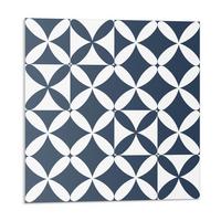 WANDPANEEL 9 Stück 30x30 cm selbstklebend Stravelle - Blau, Kunststoff (30/1.6/30cm) - Wallfluent