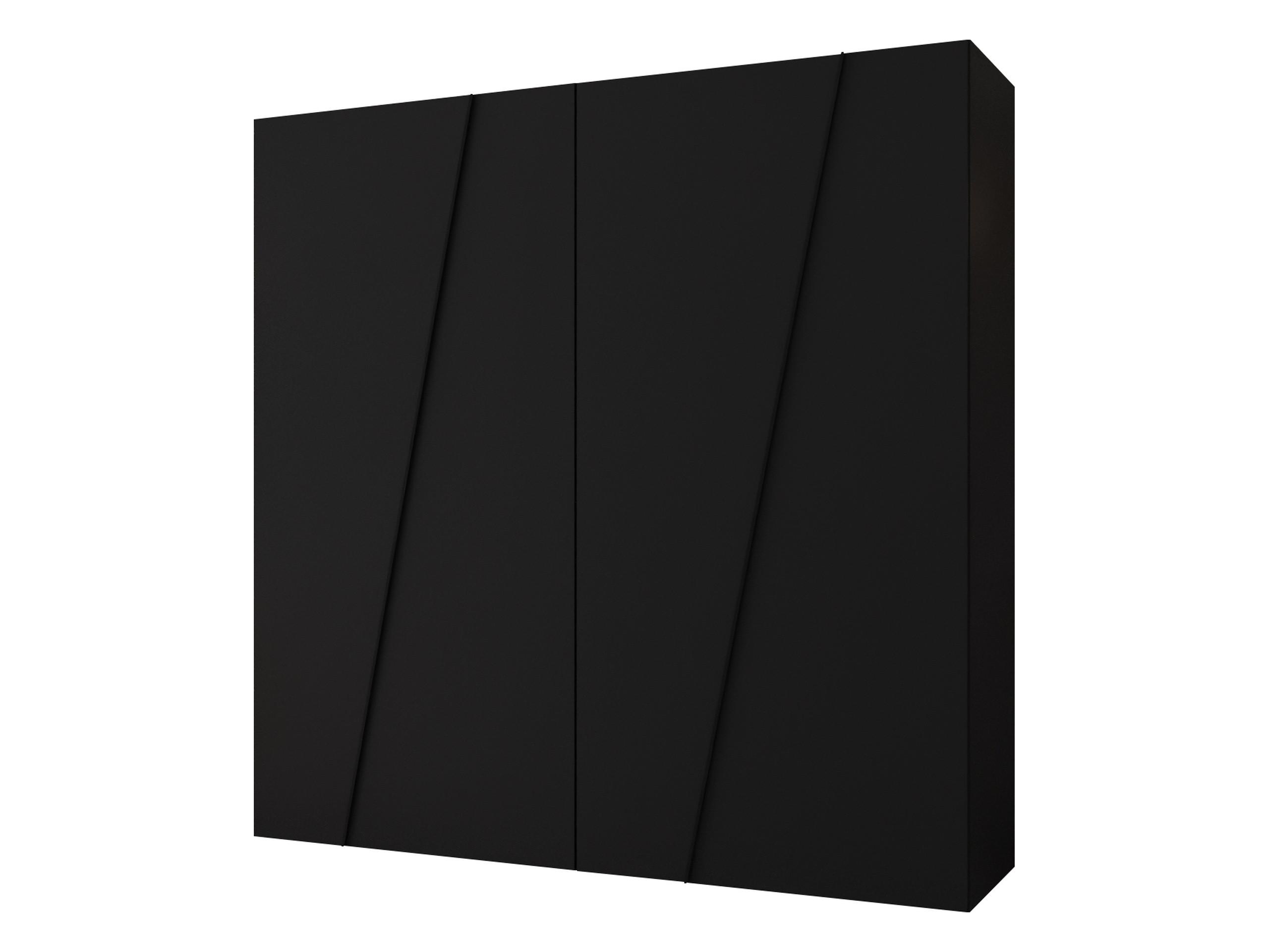 DREHTÜRENSCHRANK Zen 200 cm - Schwarz, Holzwerkstoff/Kunststoff (200/202/50cm) - MIRJAN24