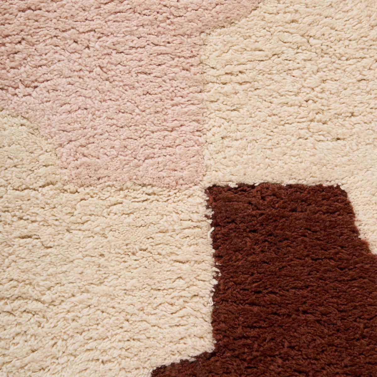 KINDERTEPPICH Bunt 90/120 cm Baumwolle Jigsaw - Pink/Beige, Textil (90/120cm) - Beliani