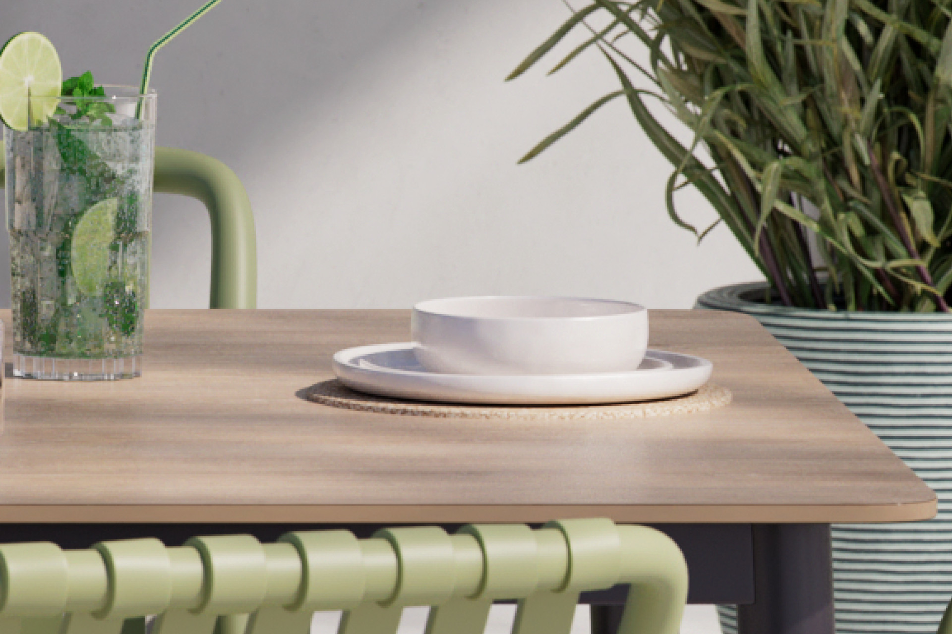 Gartentisch Anthrazit Naturfarben Tischplatte Kunststein Quarzstein matt 