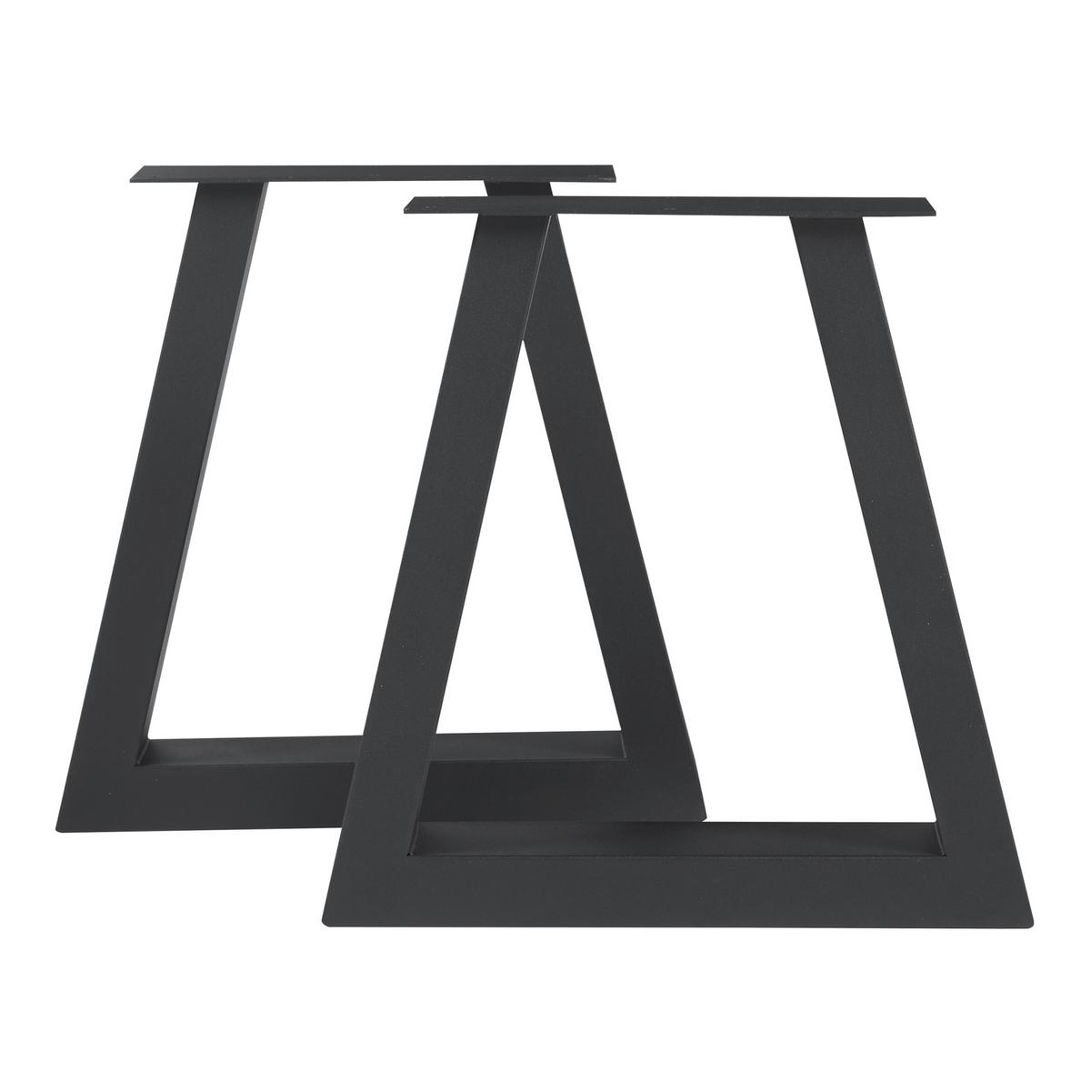 TISCHGESTELL-SET 2 TLG. Greiling - Schwarz, Metall (40/40/10cm) - [en.casa]