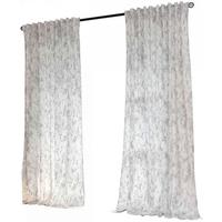 VORHANG 2ER SET MILANO STAR HxB 245x140 cm Weiß Silber - Weiß, Textil (140/245cm) - Gardinenbox