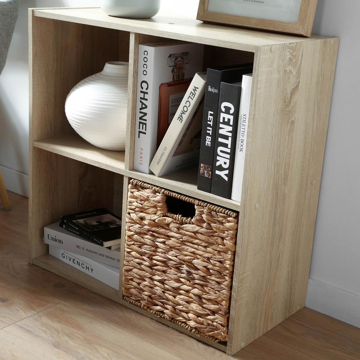 REGALMÖBEL mit 4 Fächern 29,5/61,5/29,5 cm - Eichefarben, Holzwerkstoff (61.5/61.5/29.5cm) - Calicosy