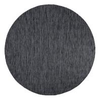 FLACHWEBTEPPICH, einfarbig, aus Polypropylen, Anthrazit, Ø 80 cm - Anthrazit, Textil (80/80cm) - KADIMA DESIGN