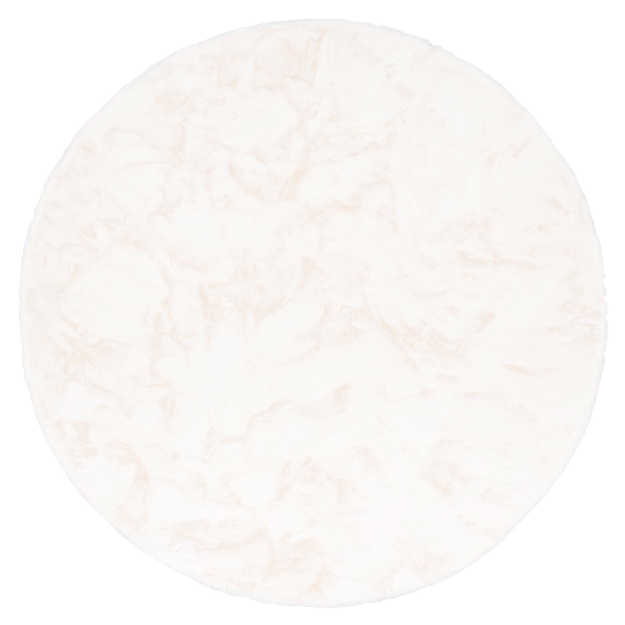 FELLTEPPICH LUXUS SUPER SOFT PLUSH RUND - Weiß, Textil (120/120cm) - Pergamon
