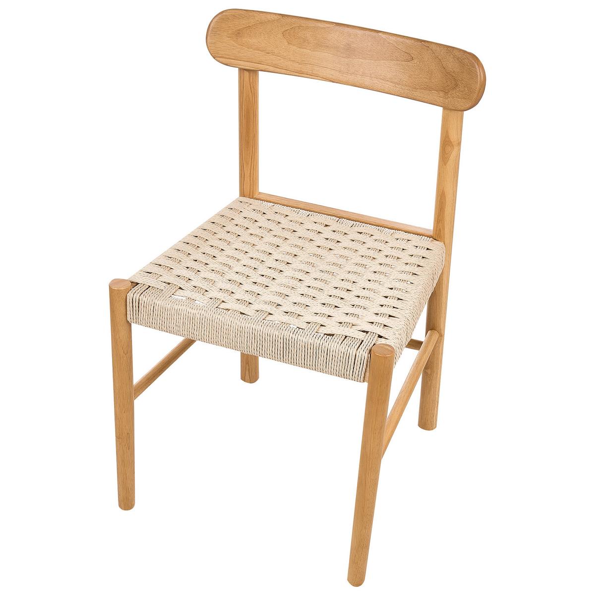 ESSZIMMERSTUHL 2er-Set Holz Hellbraun/Beige Eagan - Hellbraun, Holz (50/76/46cm) - Beliani