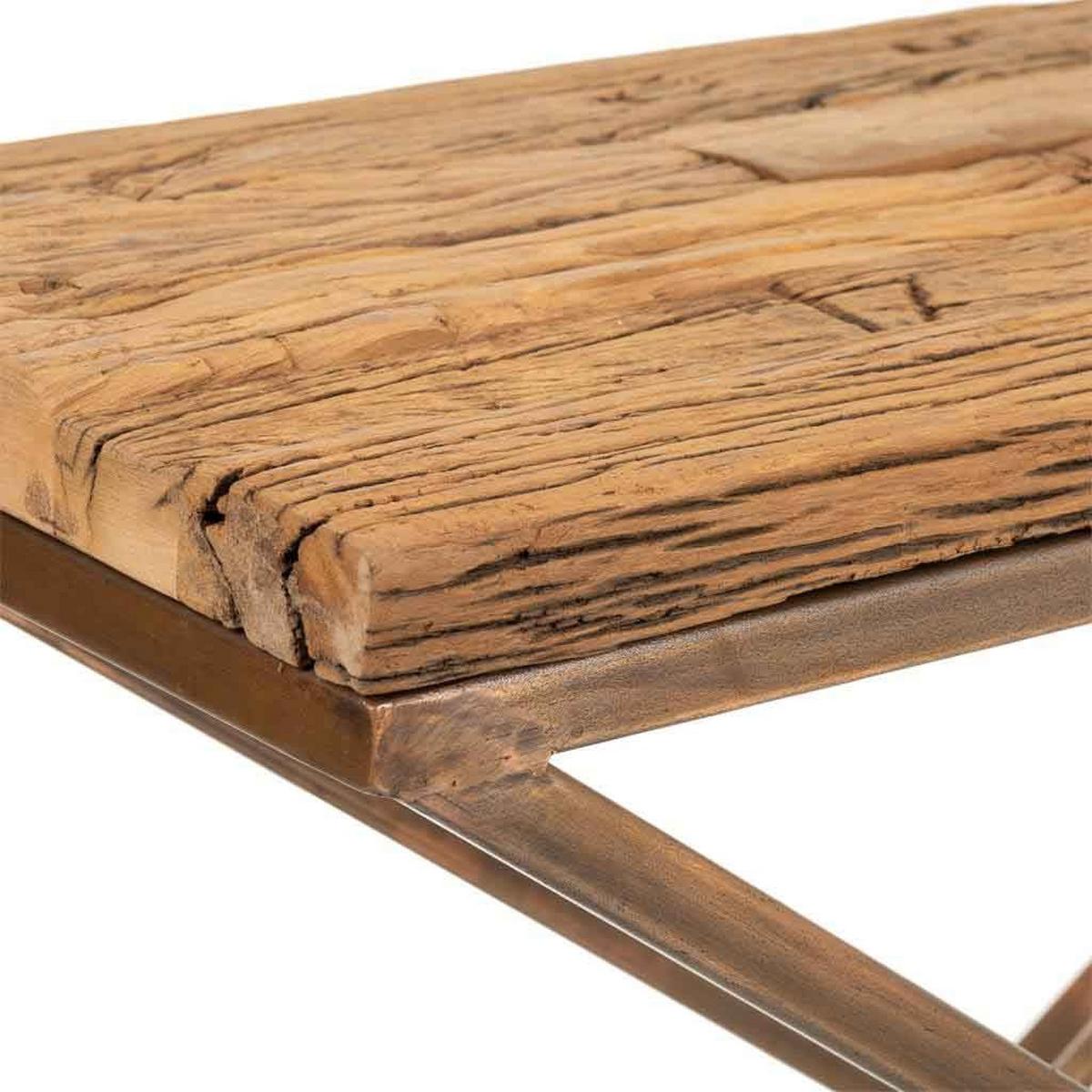 KONSOLE aus Holz und Metall 112x37x82 cm - Kupferfarben, Metall (82/112/37cm) - Wanderlust