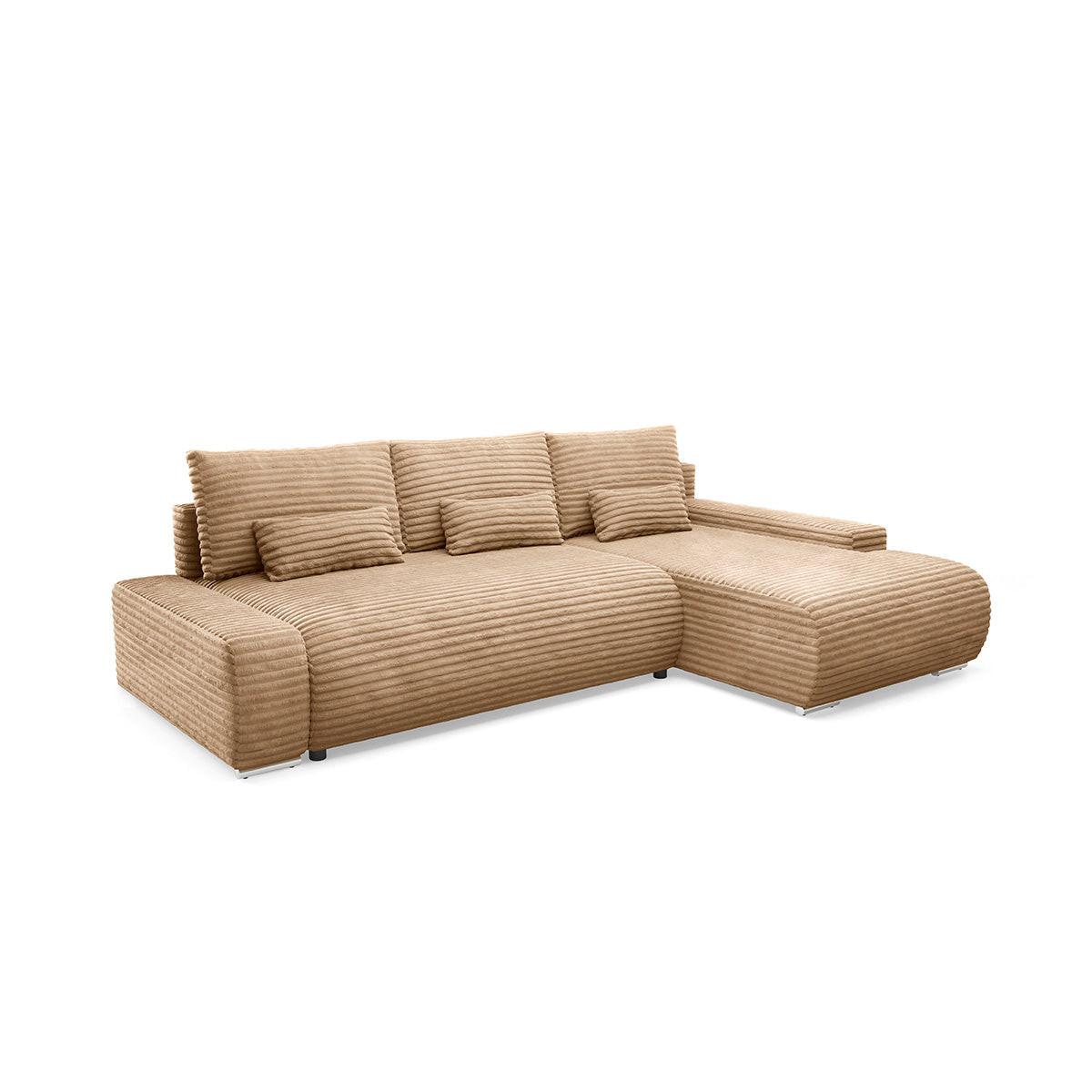 ECKSOFA Ivana 3 Sitzplätze Beige - Beige, Holz (265/172cm) - Petits-meubles