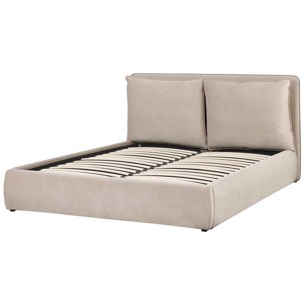 BETT 160/200cm Beige Bajonna - Beige, Textil (160/200cm) - Beliani