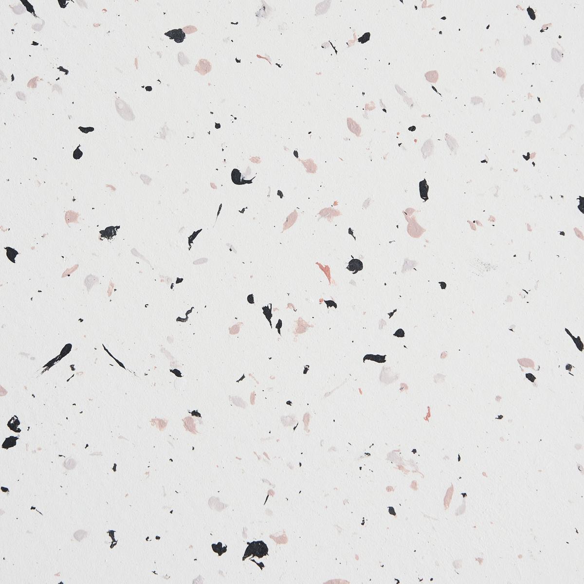 BEISTELLTISCH 32/37 cm Terrazzo Optik Cremeweiß Tellaro - Weiß, Keramik (32/37/46cm) - Beliani