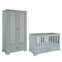 BABYZIMMER 2-teilig Grau - Grau, Holzwerkstoff (152/92/83cm) - Petits-meubles