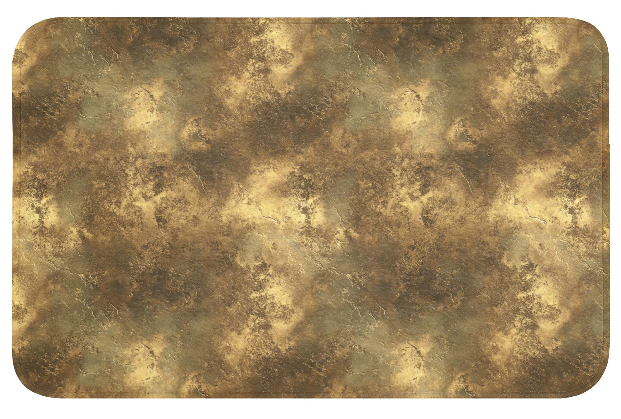 BADEMATTE Antik - Metallic-Look - Gold Badvorleger 80x50 cm - Goldfarben, Textil (80/50cm) - OnlyWow