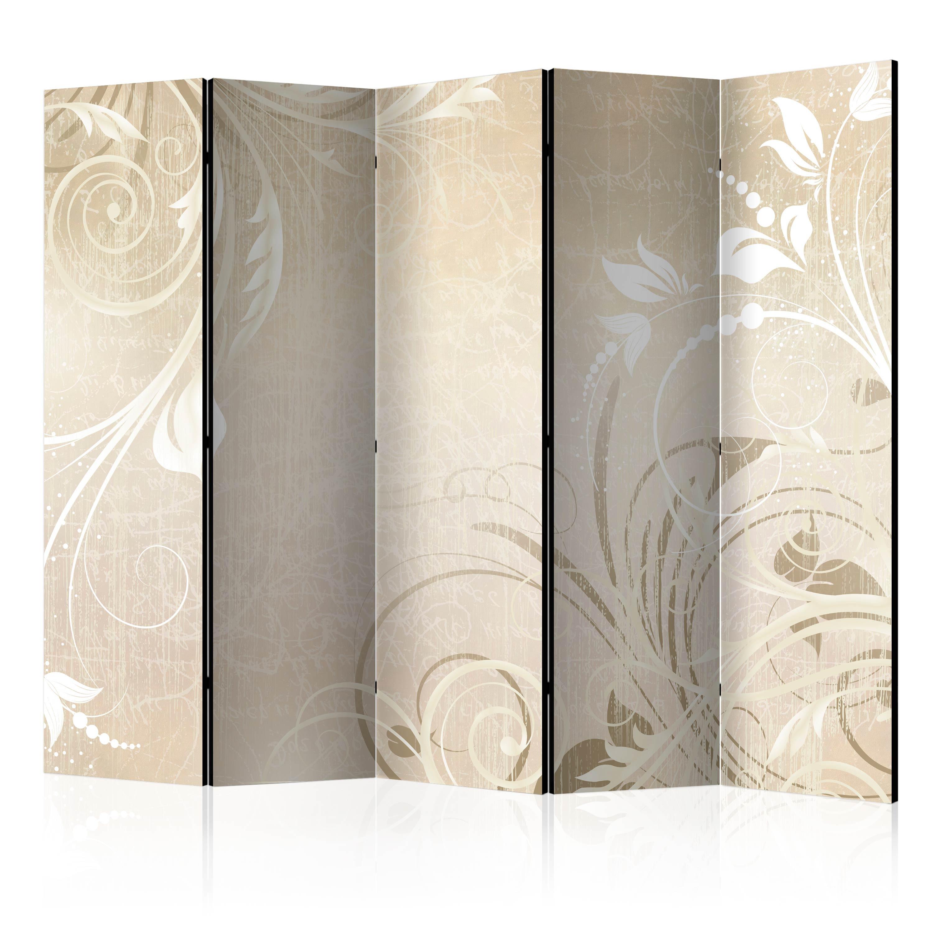 PARAVENT Beidseitig Bedruckter 5-tlg 225x172 cm Ornamenten - Beige, Holz/Textil (225/172/3cm) - Muralo
