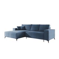 ECKSOFA Fiore - Dunkelblau, Holzwerkstoff/Textil (294/185cm) - Fun Möbel