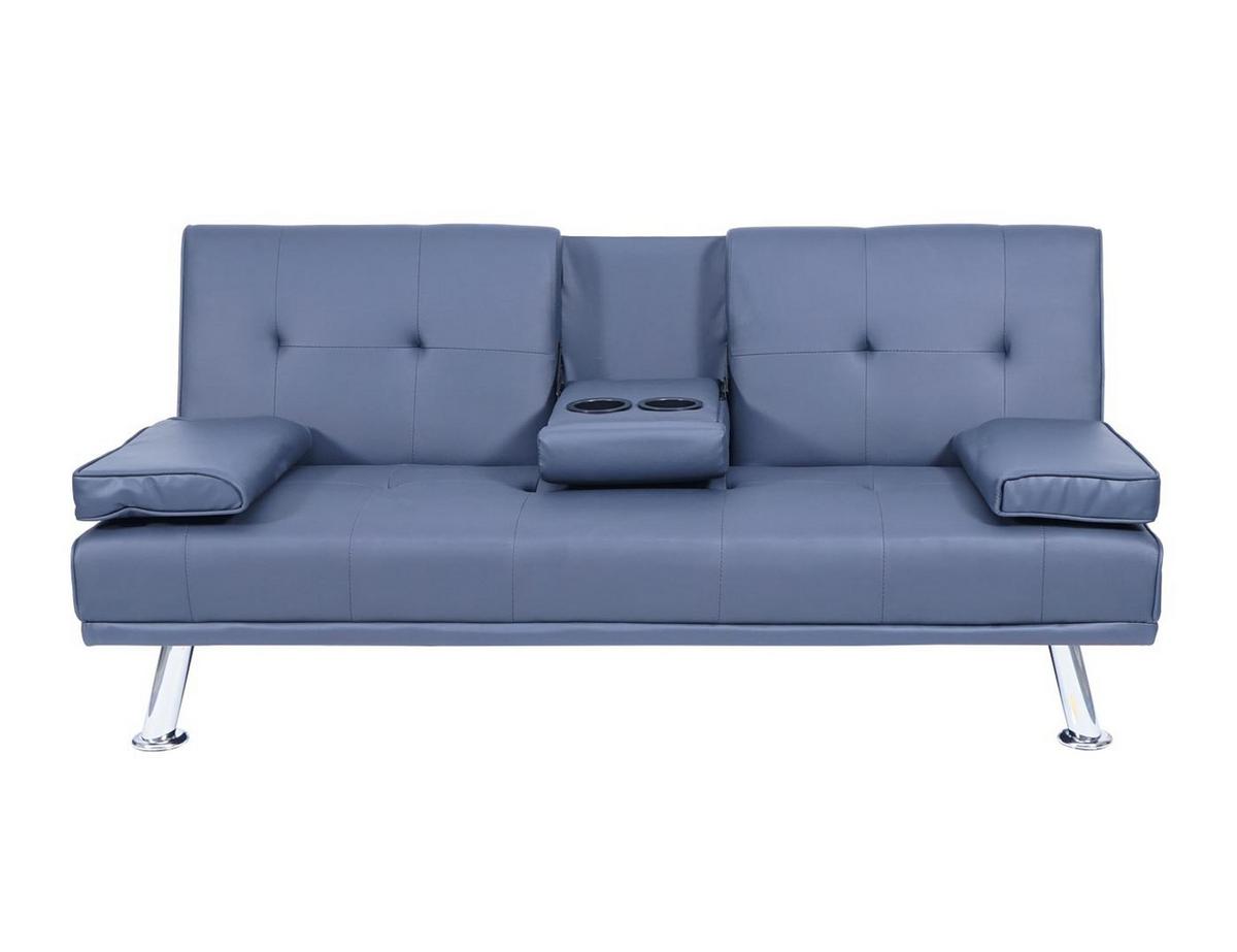 3ER-SOFA Blau - Blau/Dunkelblau, Textil (166/77/81cm) - MCW