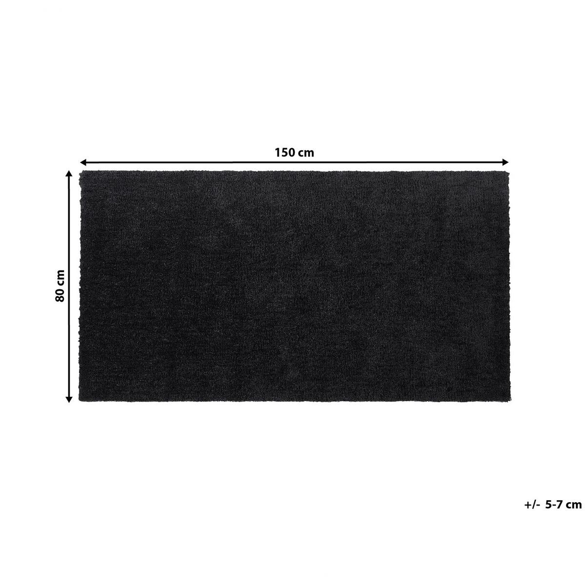 SHAGGY-TEPPICH Demre 150/80 cm - Schwarz, Kunststoff (80/150cm) - Beliani