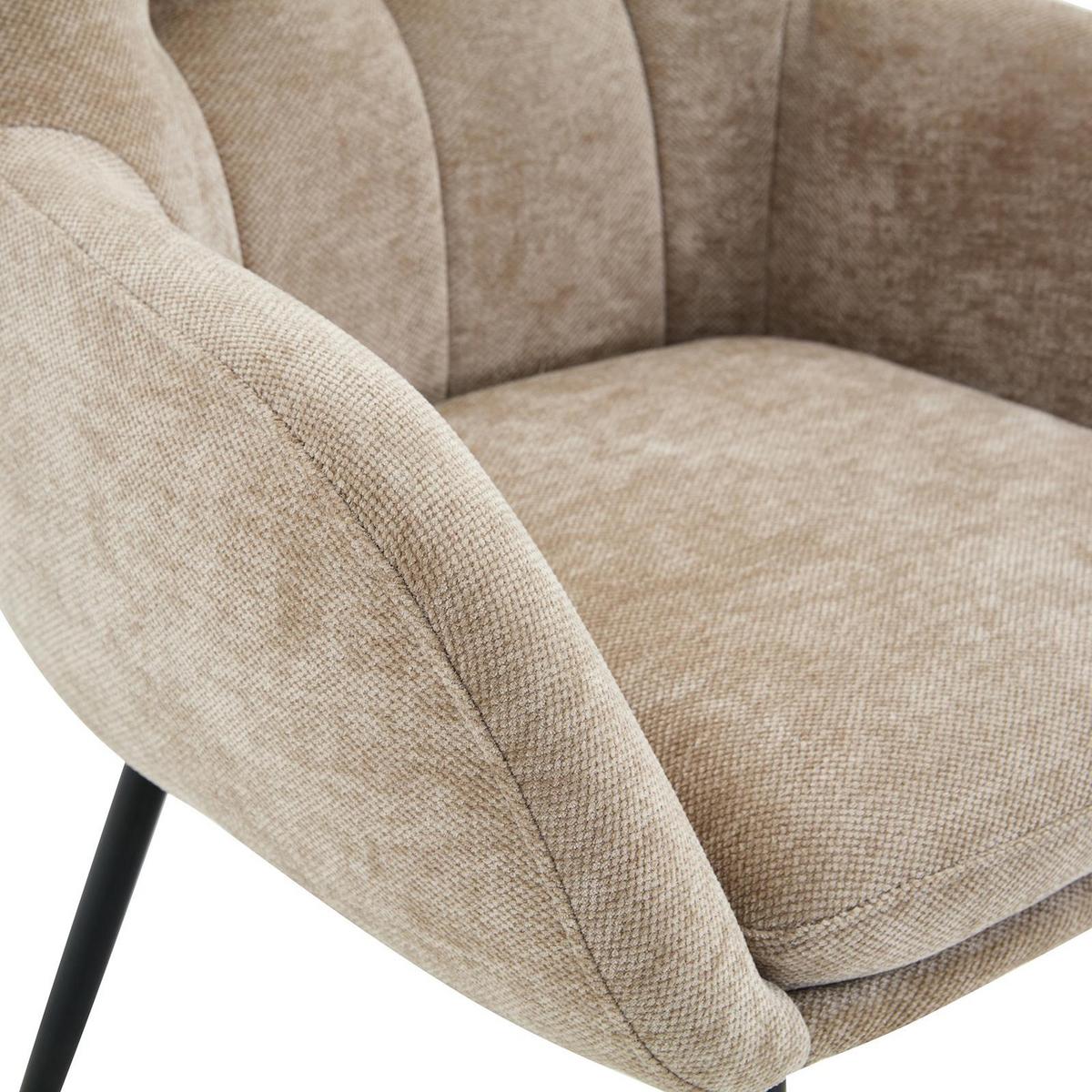 ESSZIMMERSTÜHLE SOMA 2er-Set hellbraun - Hellbraun, Textil (64/83/68cm) - IDIMEX