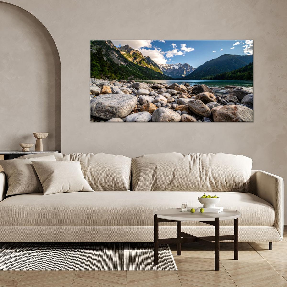 LEINWANDBILD Landschaften 100x50cm - Grau, Textil (100/50cm) - Feeby