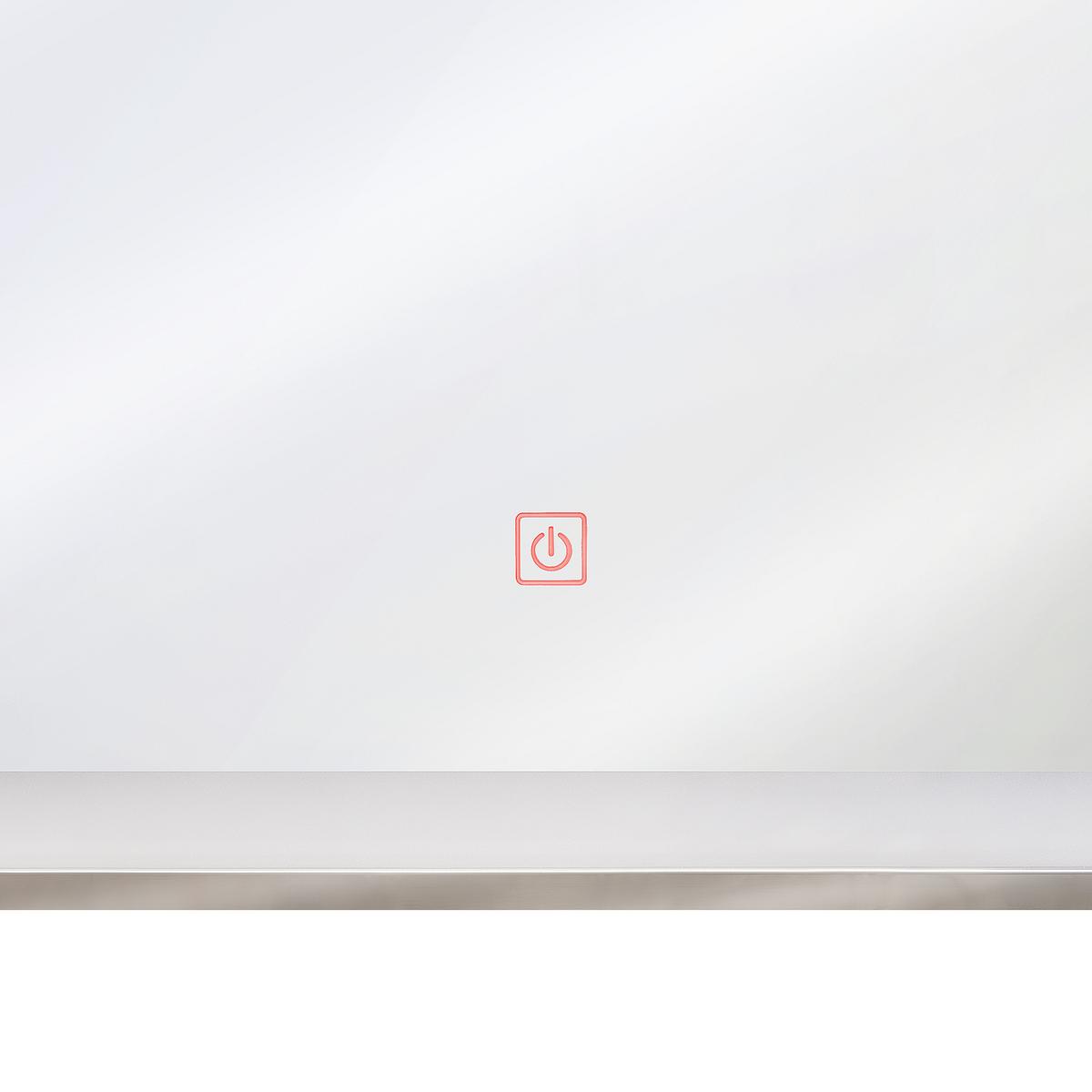 BADSPIEGEL mit LED-Beleuchtung rechteckig 80/60 cm Argens - Silberfarben, Kunststoff (80/60/4cm) - Beliani