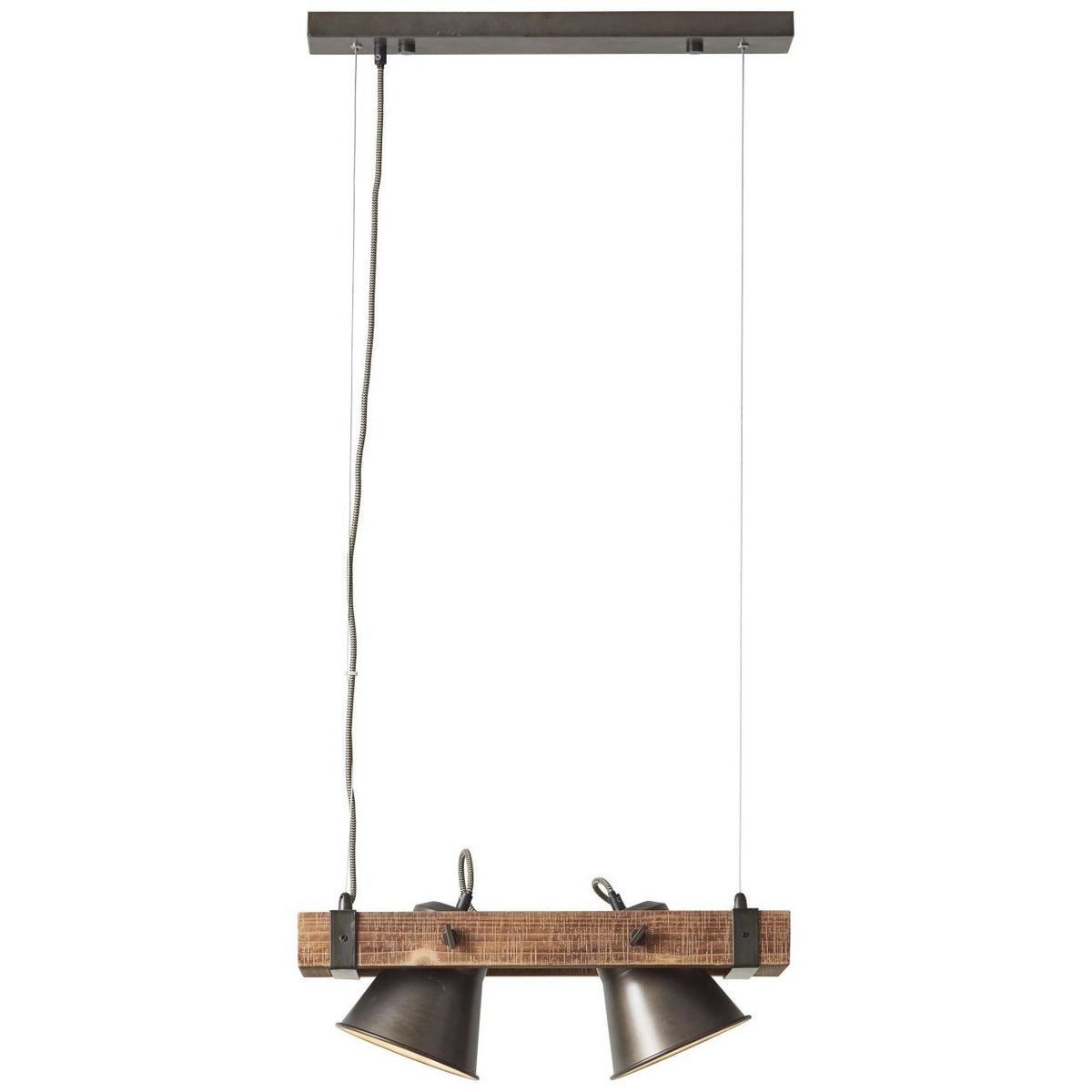 PENDELLEUCHTE Decca 85872/46 - Schwarz, Holz (20/51/115cm) - Brilliant