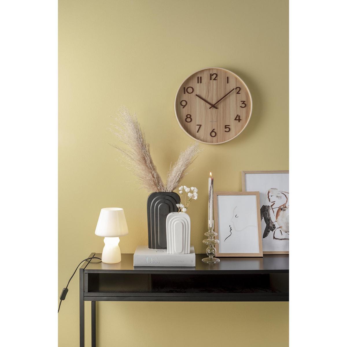 WANDUHR 40/40 cm - Hellbraun, Holz (40/40/1cm) - ONZENO