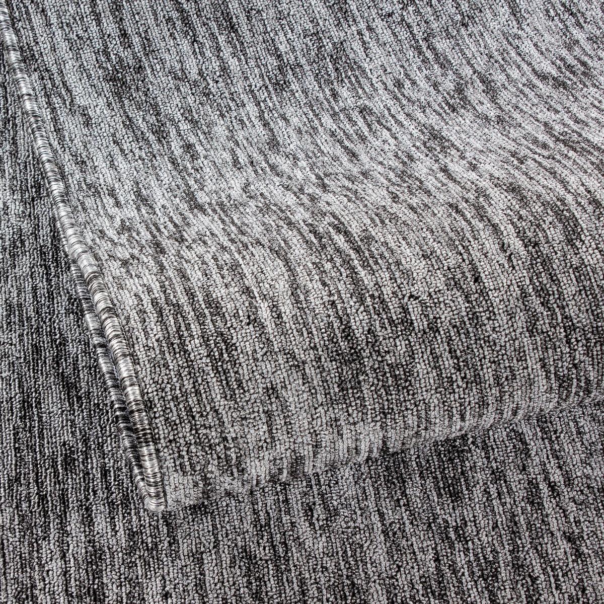 KURZFLORTEPPICH AMMER, einfarbig, Grau, 140 x 200 cm - Grau, Textil (200/140cm) - KADIMA DESIGN