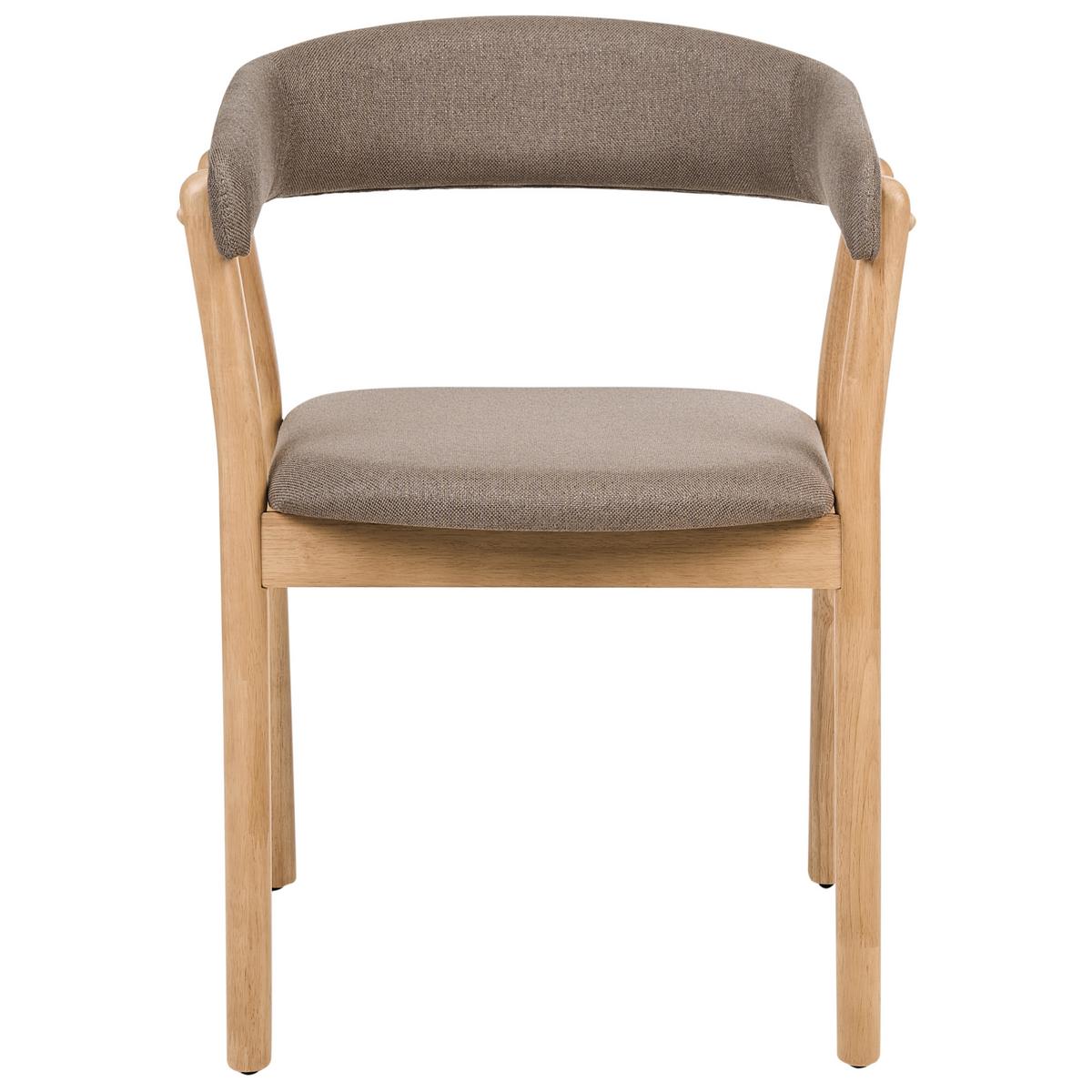 ESSZIMMERSTUHL 2er-Set Stoff Hellbraun/Braun Mylo - Hellbraun, Textil (58/77/56cm) - Beliani