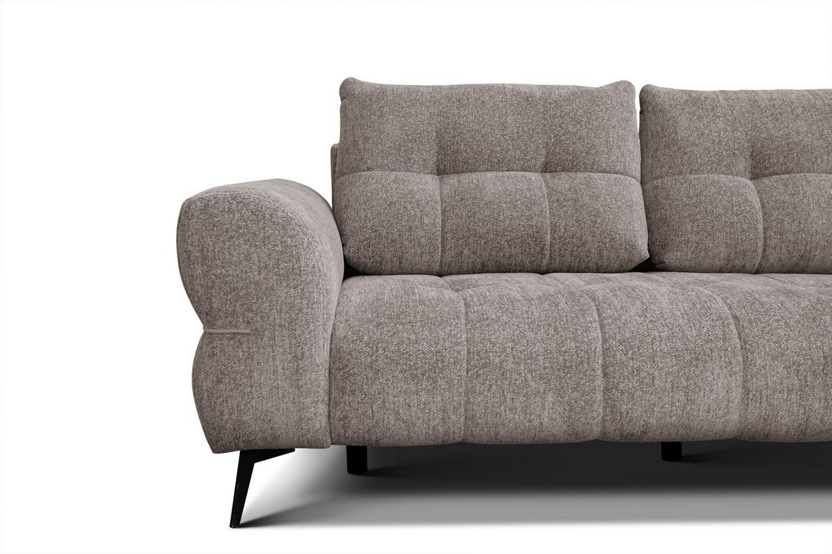 SOFA SALVINI 3-Sitzer, dunkelbeige - Beige, Holz/Textil (237/88/99cm) - Wozimo