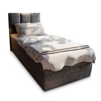 BOXBETT MERIL 100 100x200 cm mit Matratze und Topper - Grau - Grau, Holz (100/200cm) - MASSENO