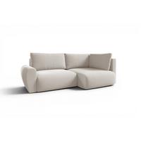 ECKSOFA Galan Mini Mit Schlaffunktion - Weiß, Holzwerkstoff/Textil (153/241cm) - Fun Möbel