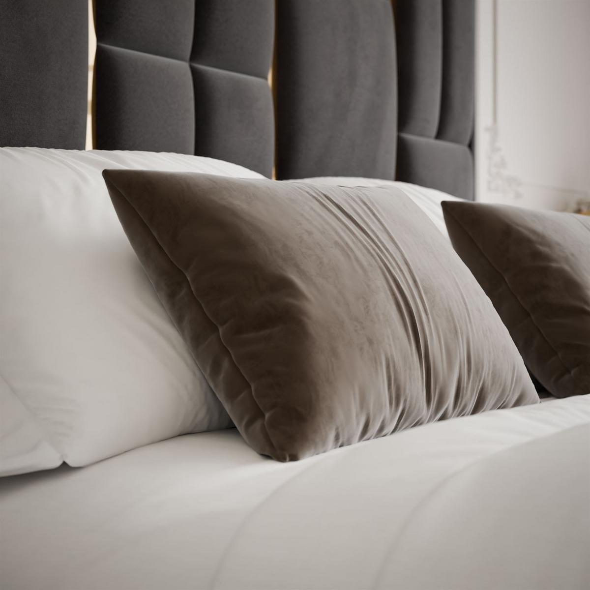 POLSTERBETT BRIGITTE GOLD mit Bettkasten 140x200 cm Element 01 - Anthrazit, Textil (140/200cm) - Lookway