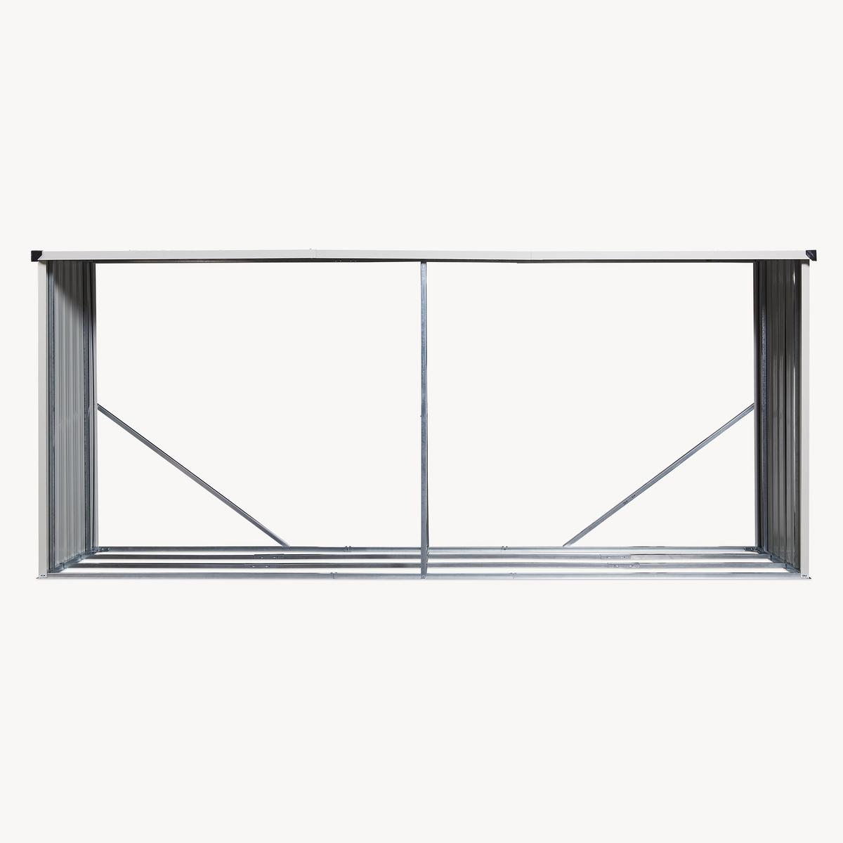 BRENNHOLZUNTERSTAND Kalmar - Anthrazit, Metall (352/152/80cm) - casa.pro