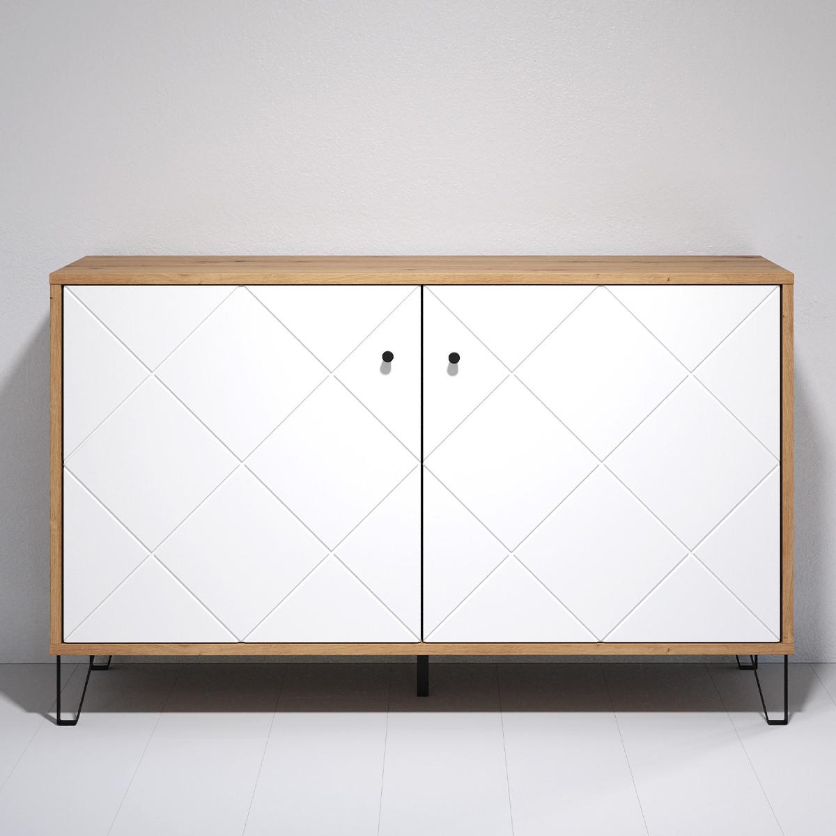 SIDEBOARD Touch Weiß - Weiß, Holzwerkstoff (123/76/40cm) - Trendteam