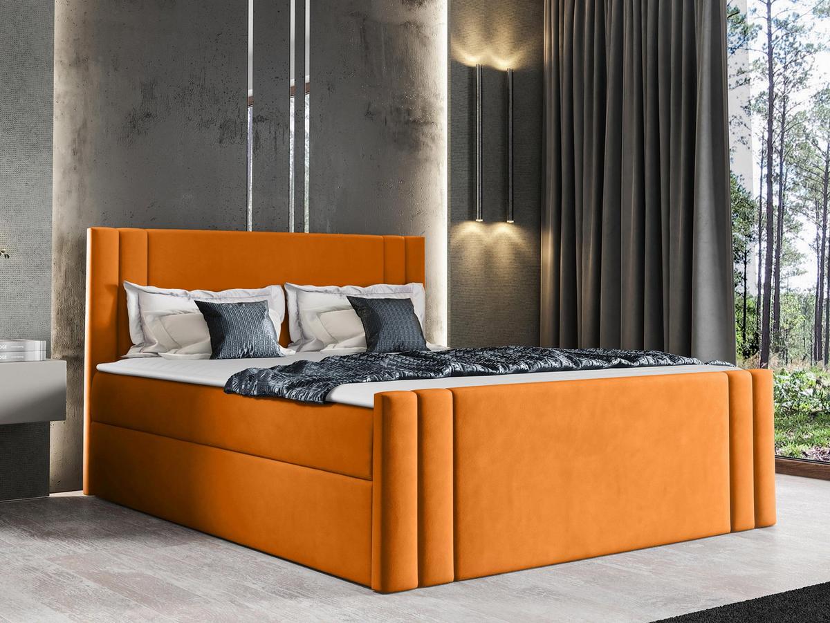 BOXBETT Carmen - H3 - Orange, Holz (160/200cm) - MIRJAN24