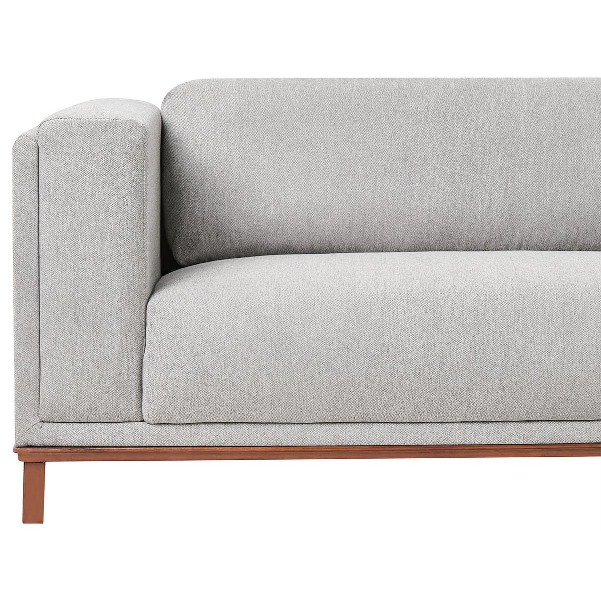 ECKSOFA 4-Sitzer Stoff Grau linksseitig Veng - Hellbraun/Grau, Textil (310/155cm) - Beliani
