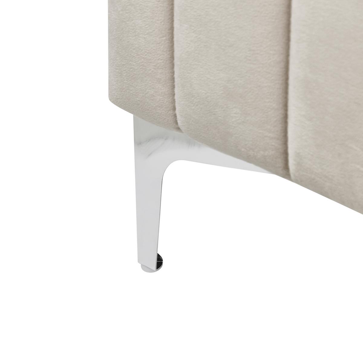 POLSTERBETT 140/200cm Taupe Lunan - Taupe, Textil (140/200cm) - Beliani