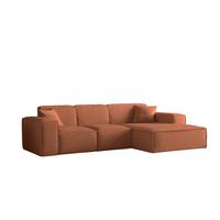 ECKSOFA Ottom Celes Premium Ascot Bukla - Kupferfarben, Holzwerkstoff/Textil (266/165cm) - Fun Möbel