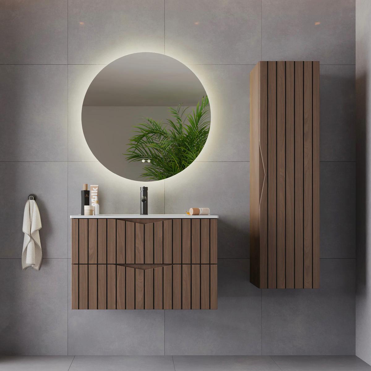 WASCHTISCH 80cm Siena Holz und Schwarz - Schwarz, Holzwerkstoff (80/50/45.8cm) - Petits-meubles