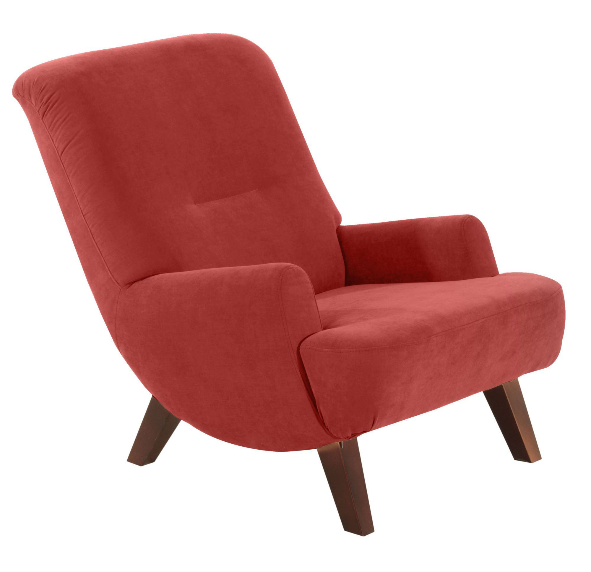 COCKTAILSESSEL Kajsa Velourstoff terracotta - Terracotta, Kunststoff (71/80/101cm) - 58aufmkessel